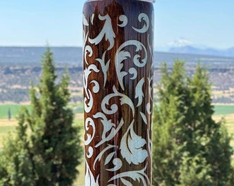 Western, gift, 30 oz stainless steel tumbler, glitter tumbler, epoxy tumbler, hand painted, wood grain, glitter, tumbler,