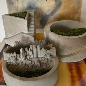 Concrete Planter / Architectural / Art Planter / DIY Planters / Unique Planter / Miniature Building / Plant Pot / Planter