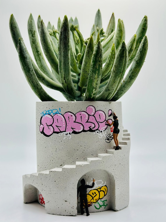 Planter / Graffiti Planter / Handmade Gift / Unique Gift / Personalized /  Gifts for Her / Gift / Art / Miniatures / Mini / Graffiti / Graff - Etsy