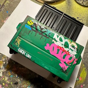 Desk Accessories / Pen Holder / Graffiti Art / Graffiti / Unique Gift / Miniatures / Dumpster / Mini Trash Can / Hip Hop / Custom Art image 8