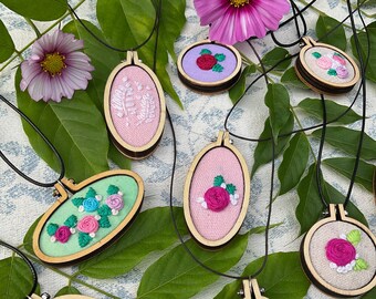 Hand Embroidered Pendants