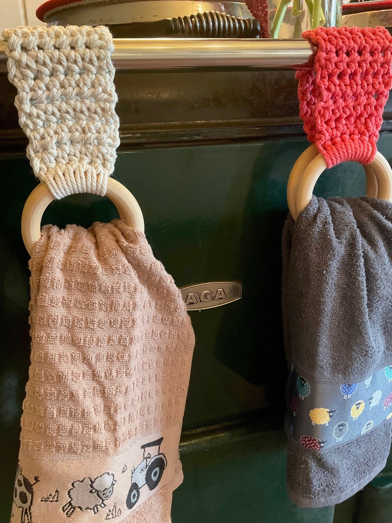 Macrame Towel Holders image 1