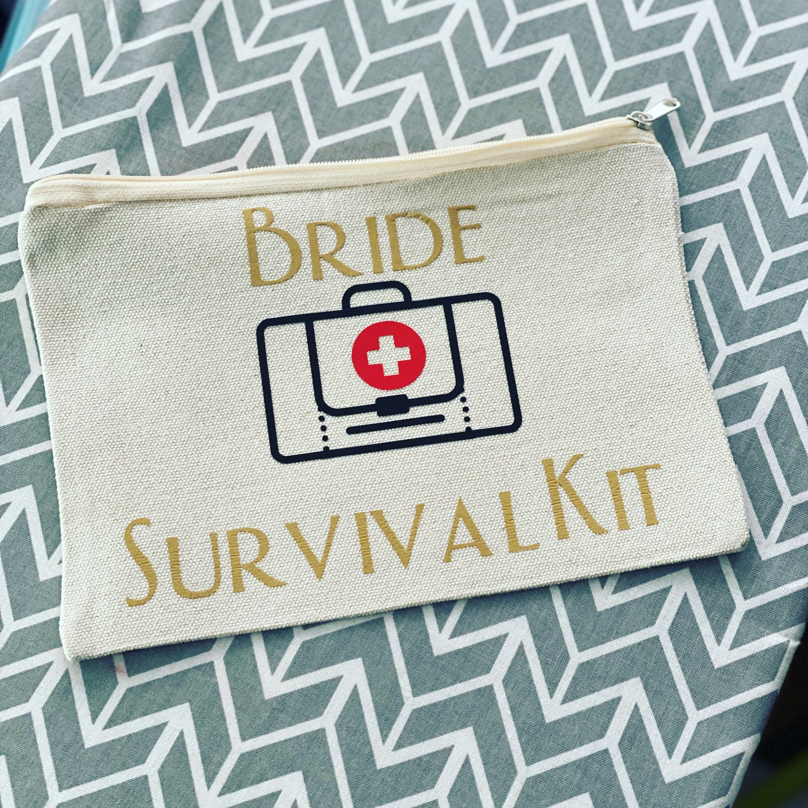 Bride Survival Kit Cosmetic Bag Bride Gifts Wedding Party Etsy