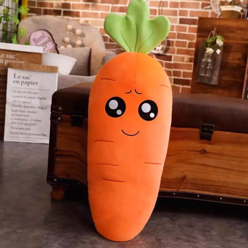 Cartoon Smile Carrot Plush toy Cute Simulation Vegetable Etsy