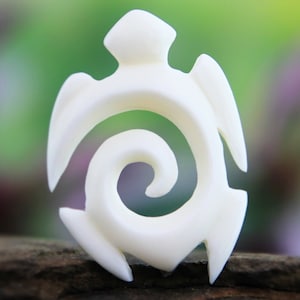 Bone Carving Turtle Cabochon DIY Leather Necklace