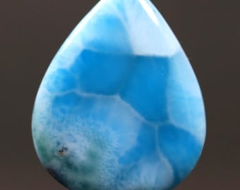 Larimar Cabochon - Blauer Edelstein der Ruhe & Kommunikation Heilendes Kristalle