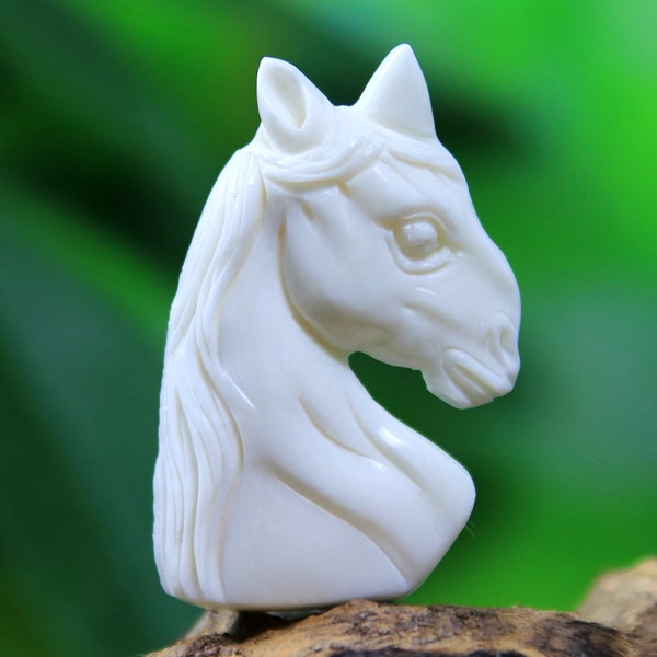 Horse Head Cabochon Hand Carved Bone Equestrian Jewelry Designs