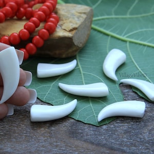 Hand Carved Bone Tusk Reversible Cabochon
