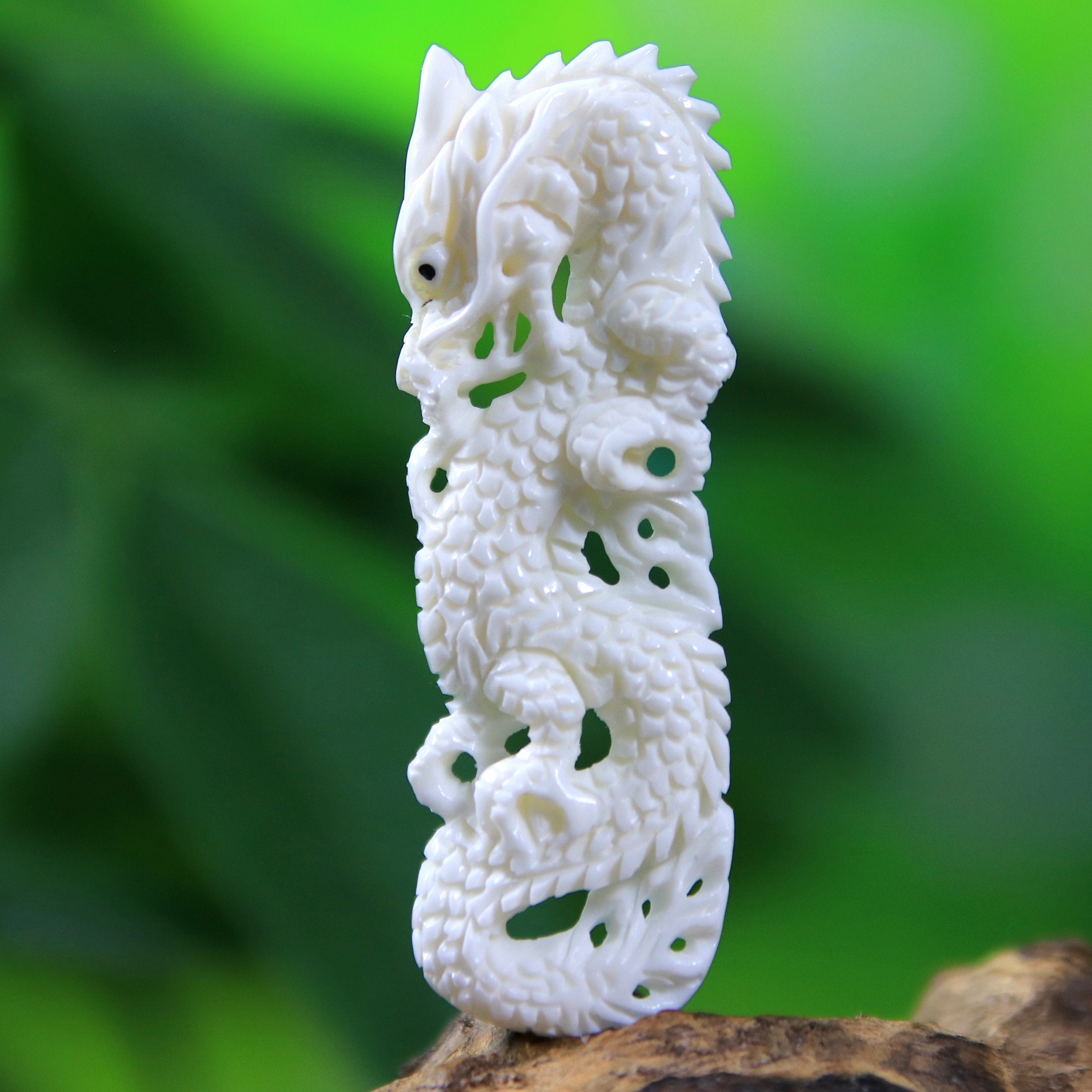 Chinese Carved Bone Dragon - Etsy display picture 2
