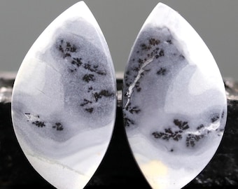 Marquise Maligano Jasper Pair - Matched Gemstones for Drop Earrings