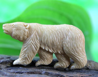 Beer cabochon botsnijwerk geest dierlijke totem