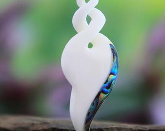 Snidad benhänge Infinity Twist Abalone-inlägg