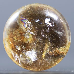 Lodolite Quartz Cabochon Round Stone Prong Setting