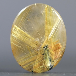Star Gold Rutilated Quartz Cabochon Designer Stone