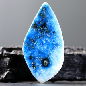 Ultra Rare Mineral Specimen Blue Ice Glacierite Cabochon Natural Stone for Jewelry Making