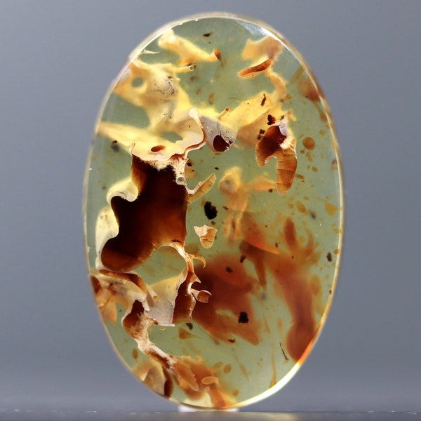 Natural Indonesian Amber Cabochon Fossilized Tree Resin Oval Stone Jewelry Making Supply