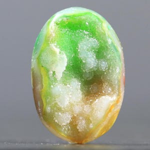 Druzy Small Ring Cabochon Green Semiprecious Stone