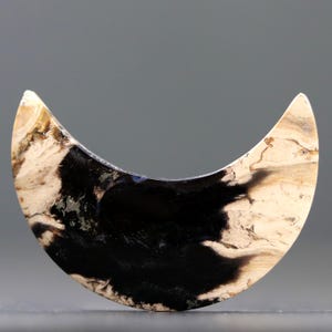 Petrified Palm Root Cabochon Crescent Moon Bohemian Jewelry Supply