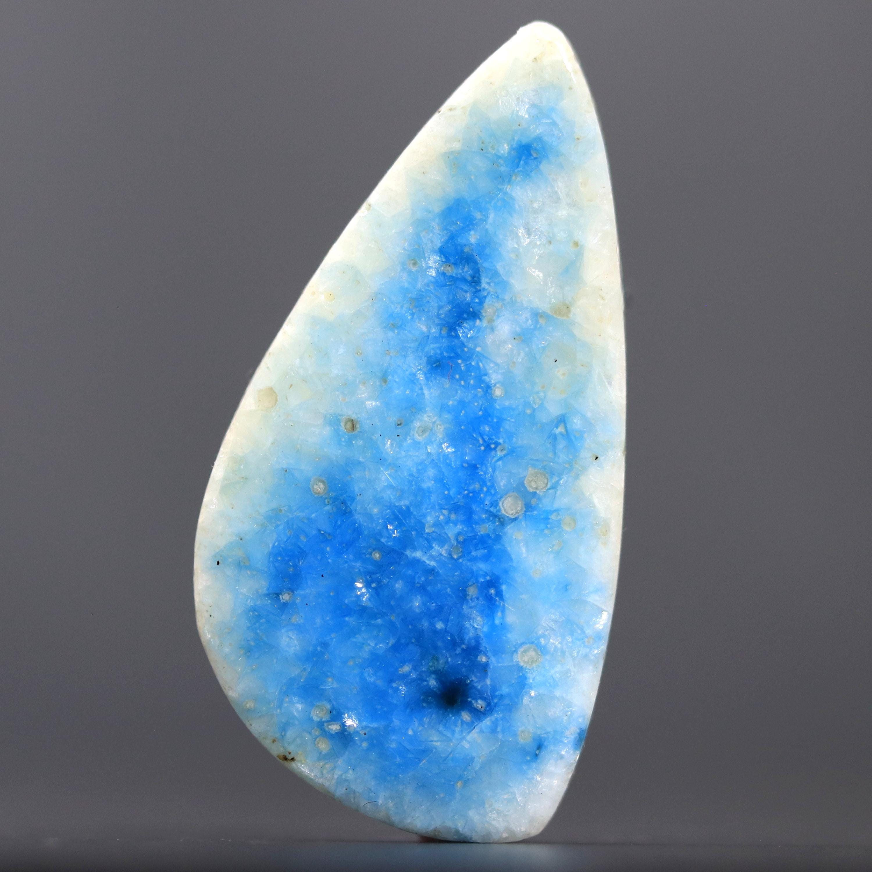 非常に希少な鉱物標本 ブルーアイス グレイシャーライト カボション