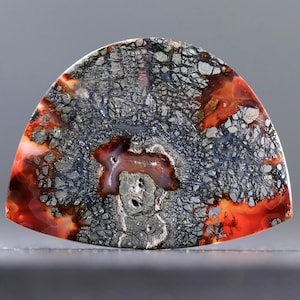 Roter Markasit Cabochon mit Pyrit Einschlüssen Halbedelstein Artisan Schmuck Versorgung