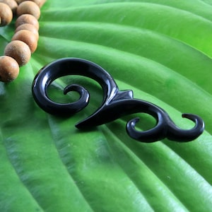 Bull Horn Carving Swirl Pendant Spiral Cabochon