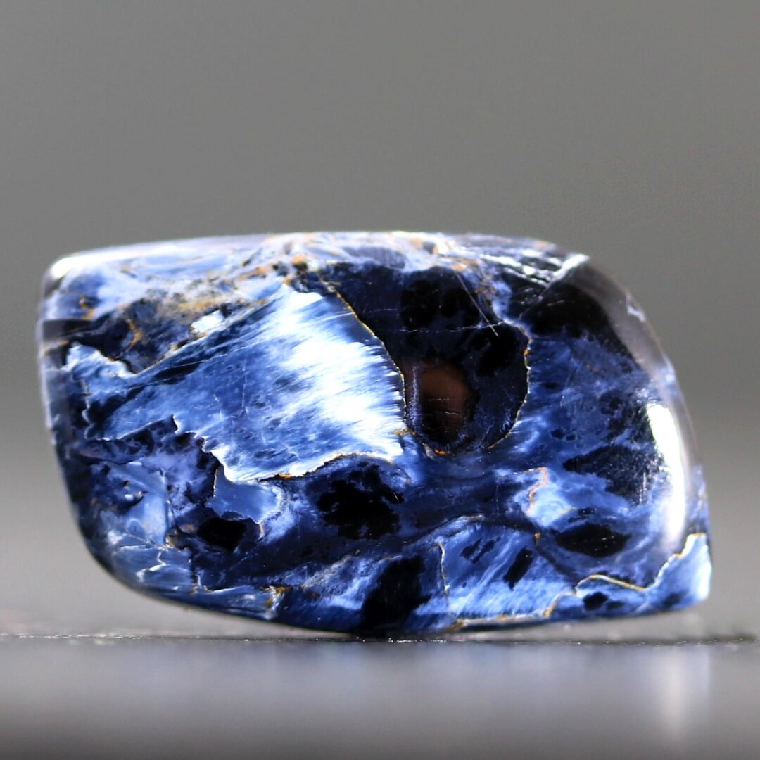 Blue Pietersite Cabochon – Natural Chatoyant Gemstone Intuition ...