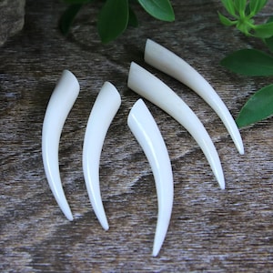 Hand Carved Water Buffalo Bone Tusk Cabochon Not Drilled 1 Piece