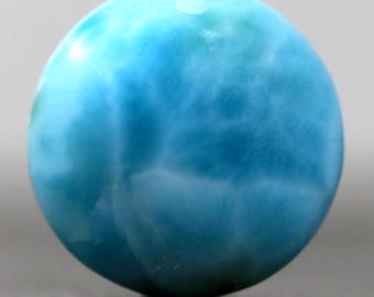 Larimar Cabochon - Natürlicher Edelstein für High End Schmuck, Halschakra Heilsteine