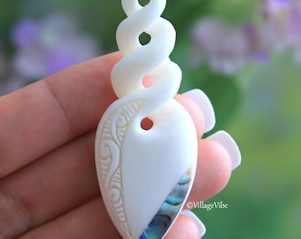 Snidad benhänge Infinity Twist Abalone Inlay DIY-snöresmycken