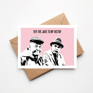 Yer The Jack To My Victor, tarjeta de cumpleaños inspirada, tarjeta de aniversario, tarjeta de felicitación, humor escocés