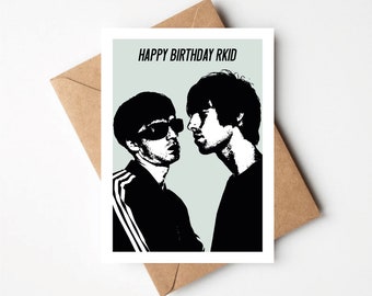 Joyeux anniversaire R Kid, Indie Card, Friend, Britpop, Manchester, années 90