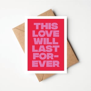 Deze liefde zal eeuwig duren Wenskaart, muziek, indie, rock-'n-roll, verjaardag, jubileum, gelegenheid