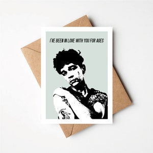 Matt Healy De geïnspireerde wenskaart uit 1975, ik ben al tijden verliefd op je, romantische verjaardagskaart