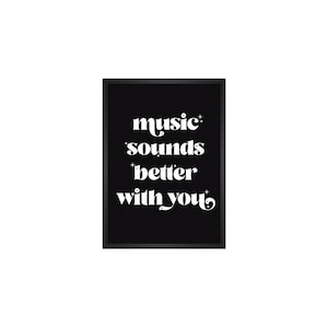 STARDUST / The Music Sounds Better With You / Testi / Stampa / Groovy Retro Wall Art