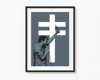 Frightened Rabbit Print, Music Poster, Indie Band A5 A4 A3 A2 A1, Unframed