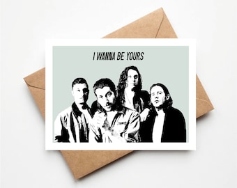 Tarjeta de felicitación inspirada, Quiero ser tuyo, Tarjeta de aniversario romántico, Cumpleaños