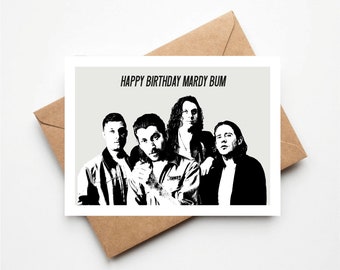 Tarjeta de cumpleaños, Feliz cumpleaños Mardy Bum, Tarjeta de felicitación, Original