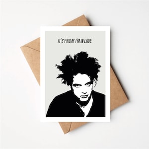 Es viernes estoy enamorado, tarjeta de felicitación inspirada, punk