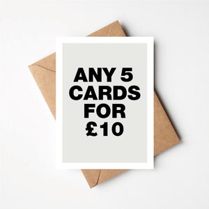Choisissez cinq cartes de vœux pour 10 livres