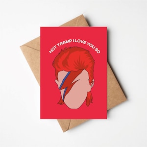 Tarjeta de amor de San Valentín de Hot Tramp, Stardust, Rock and Roll, tarjeta de música indie
