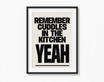 Arctic Monkeys | Mardy Bum | Wall Music Indie Lyric Print | Alex Turner | Cuddles In The Kitchen