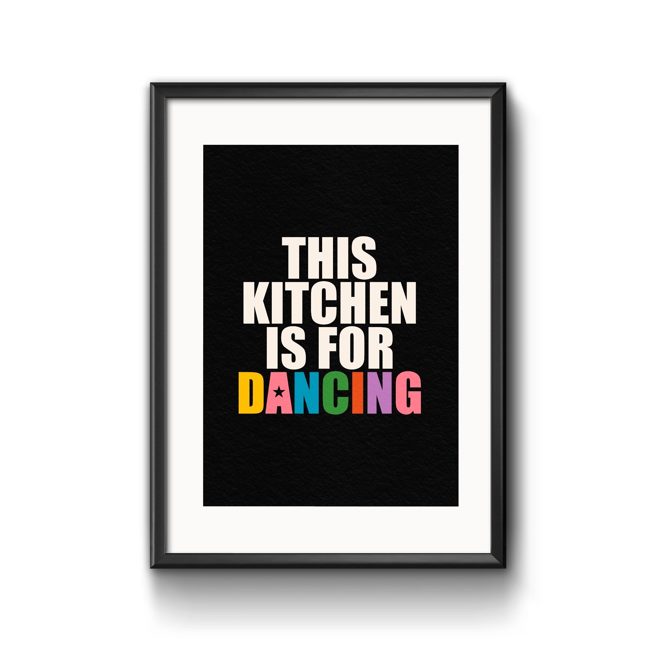 This Kitchen Is For Dancing Retro Funky Colourful Kitchen Etsy