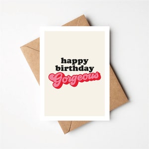 Buon compleanno Stupendo, Semplice Carta tipografica, Audace colorato, Ragazzo, Ragazza, Amico Biglietto di auguri