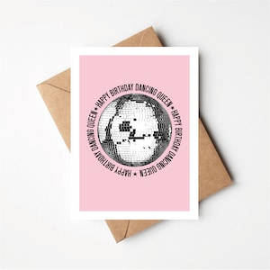 Joyeux anniversaire, Carte de vœux Discoball, Funky, Ami