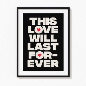 Courteeners | Deze liefde zal voor altijd duren | BandTeksten | Typografie | Gedurfde Indie Print | Liam Fray | Roze en rood