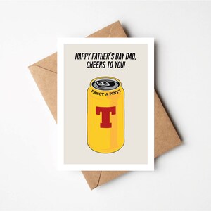 Father’s Day Beer Card | Tennents Inspired Card | Greetings Card | Lager