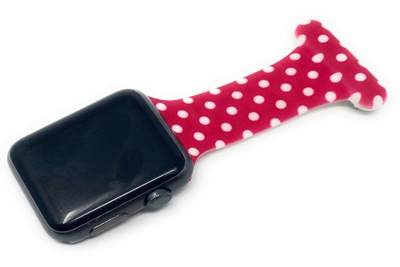 Red Polka Dot Colourful Apple Watch Fob Strap for Nurses Etsy UK