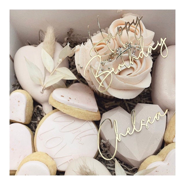 Mirror/Foil Happy Birthday Topper Charm