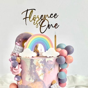 Personalised name and age Birthday Cake Topper
