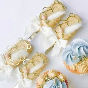 Cute Bear Cupcake & Cakesicle Charm Toppers